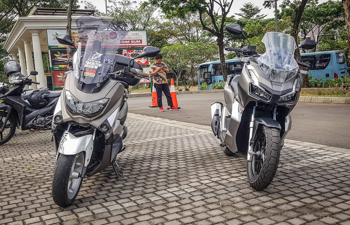 Foto Adu Ganteng Honda ADV 150 Vs NMax 155 Modif Pilih